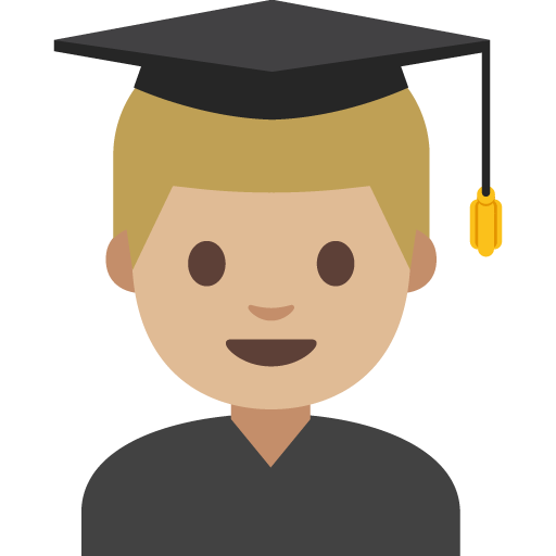 Man Student: Medium-Light Skin Tone, the previous design