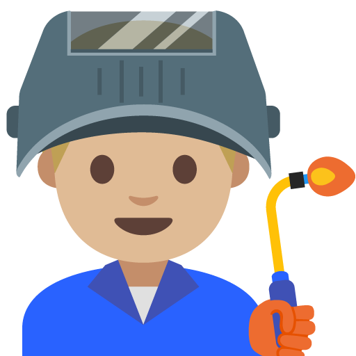 Man Factory Worker: Medium-Light Skin Tone, the previous design