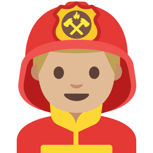 Man Firefighter: Medium-Light Skin Tone, the previous design