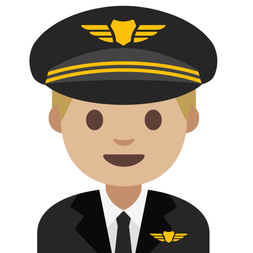 Man Pilot: Medium-Light Skin Tone, the previous design