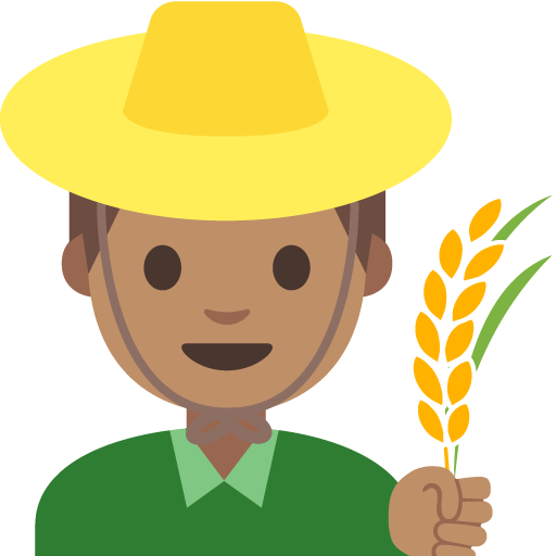 Man Farmer: Medium Skin Tone, the previous design