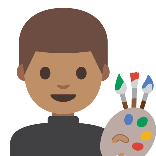 Man Artist: Medium Skin Tone, the previous design