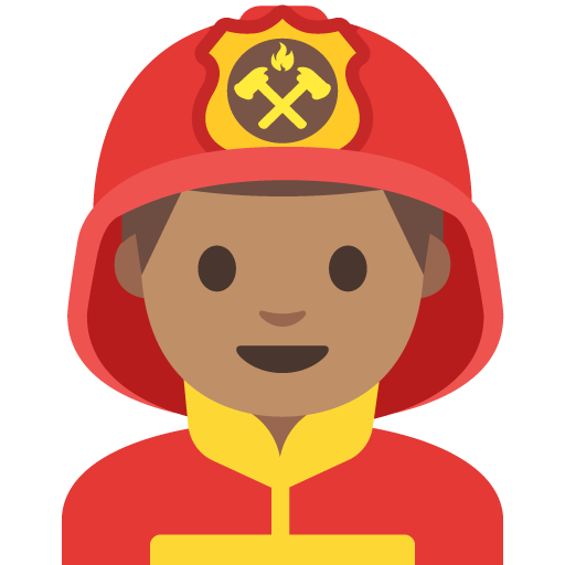 Man Firefighter: Medium Skin Tone, the previous design