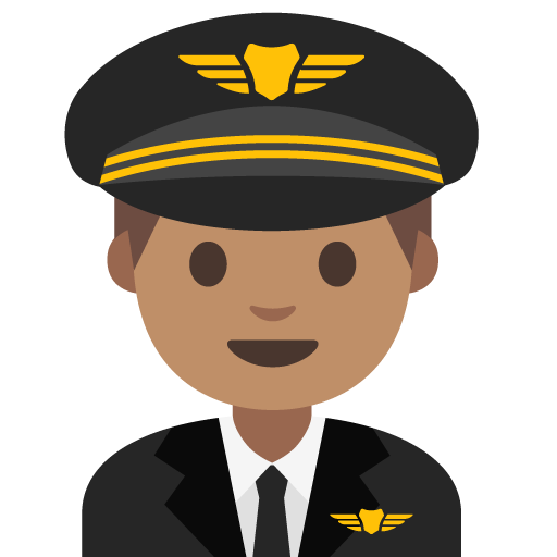 Man Pilot: Medium Skin Tone, the previous design