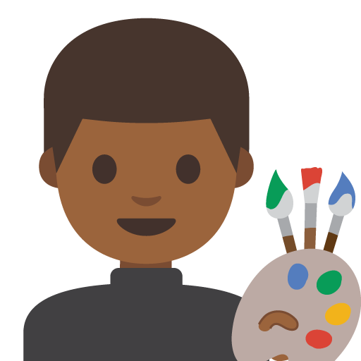 Man Artist: Medium-Dark Skin Tone, the previous design
