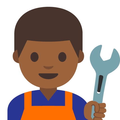 Man Mechanic: Medium-Dark Skin Tone, the previous design