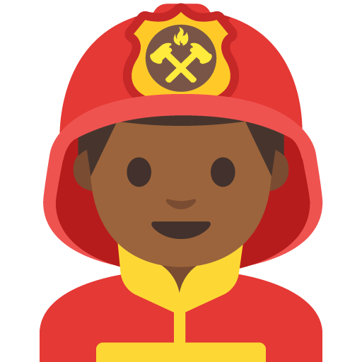 Man Firefighter: Medium-Dark Skin Tone, the previous design