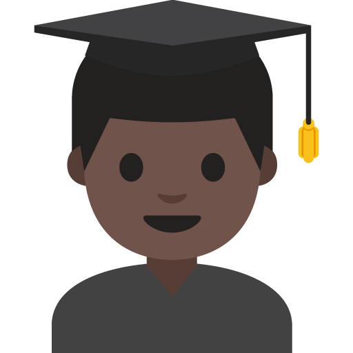 Man Student: Dark Skin Tone, the previous design