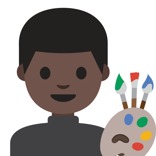 Man Artist: Dark Skin Tone, the previous design