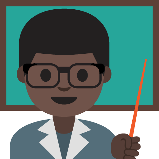 Man Teacher: Dark Skin Tone, the previous design