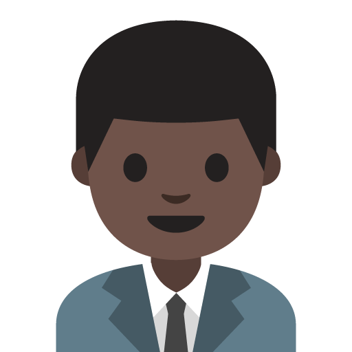 Man Office Worker: Dark Skin Tone, the previous design