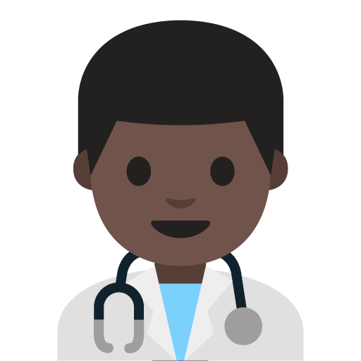 Man Health Worker: Dark Skin Tone, the previous design