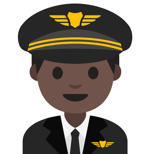 Man Pilot: Dark Skin Tone, the previous design