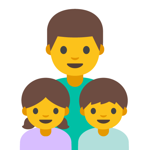 Family: Man, Girl, Boy, the previous design