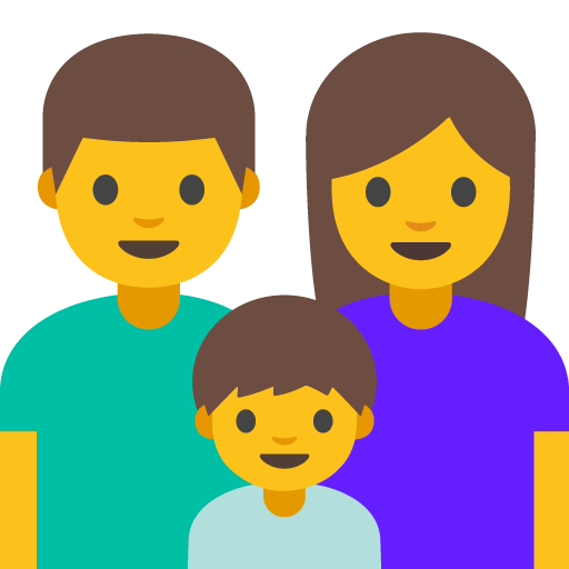 Family: Man, Woman, Boy, the previous design