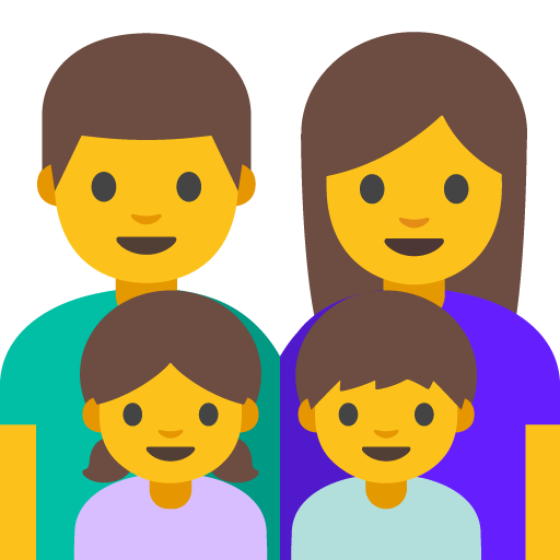Family: Man, Woman, Girl, Boy, the previous design