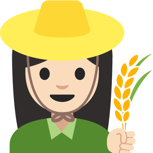 Woman Farmer: Light Skin Tone, the previous design