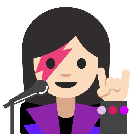 Woman Singer: Light Skin Tone, the previous design