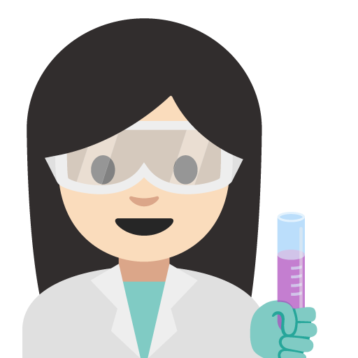 Woman Scientist: Light Skin Tone, the previous design