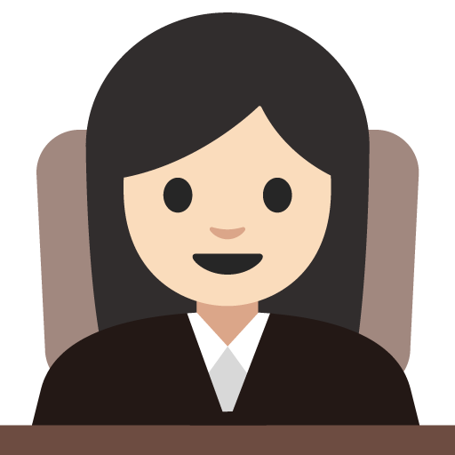 Woman Judge: Light Skin Tone, the previous design