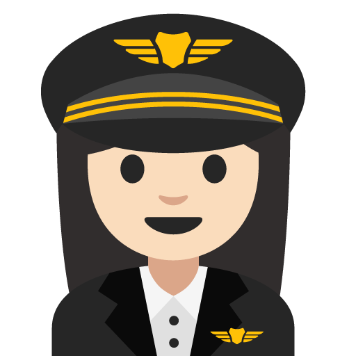 Woman Pilot: Light Skin Tone, the previous design
