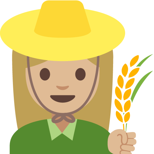 Woman Farmer: Medium-Light Skin Tone, the previous design