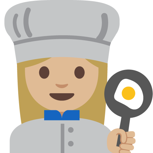 Woman Cook: Medium-Light Skin Tone, the previous design