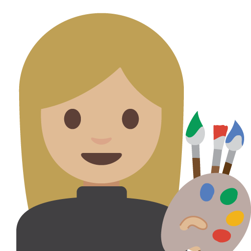 Woman Artist: Medium-Light Skin Tone, the previous design
