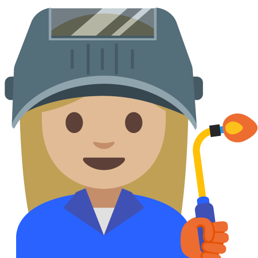 Woman Factory Worker: Medium-Light Skin Tone, the previous design