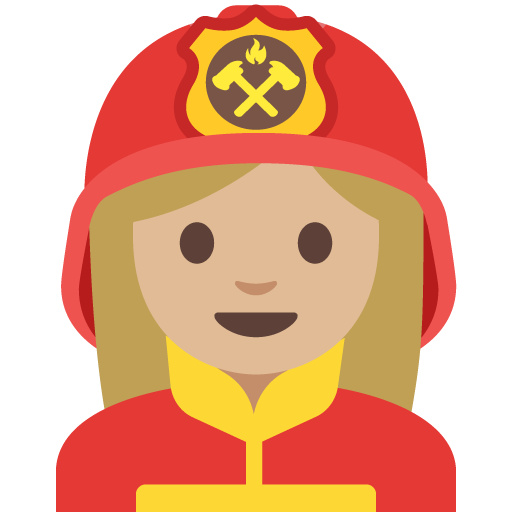Woman Firefighter: Medium-Light Skin Tone, the previous design