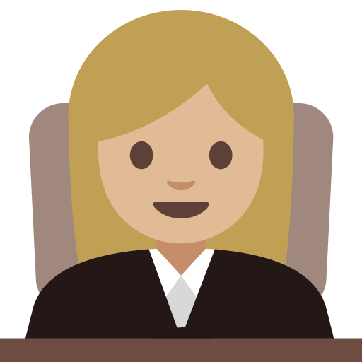 Woman Judge: Medium-Light Skin Tone, the previous design