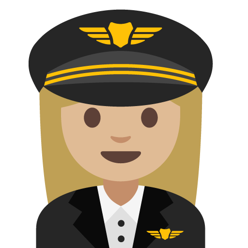 Woman Pilot: Medium-Light Skin Tone, the previous design