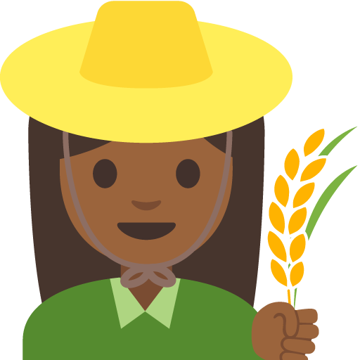 Woman Farmer: Medium-Dark Skin Tone, the previous design