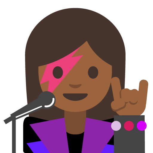 Woman Singer: Medium-Dark Skin Tone, the previous design