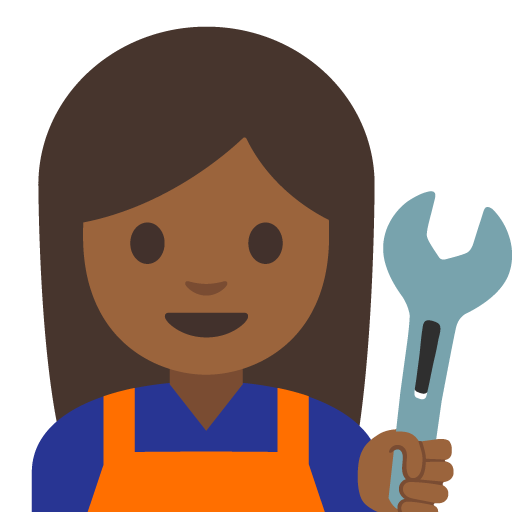 Woman Mechanic: Medium-Dark Skin Tone, the previous design