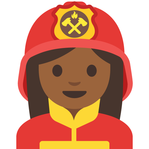 Woman Firefighter: Medium-Dark Skin Tone, the previous design