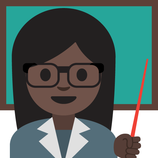 Woman Teacher: Dark Skin Tone, the previous design