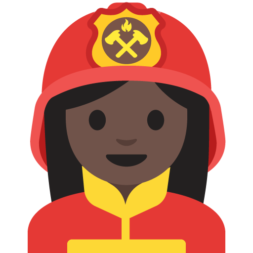 Woman Firefighter: Dark Skin Tone, the previous design