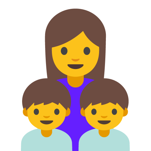 Family: Woman, Boy, Boy, the previous design