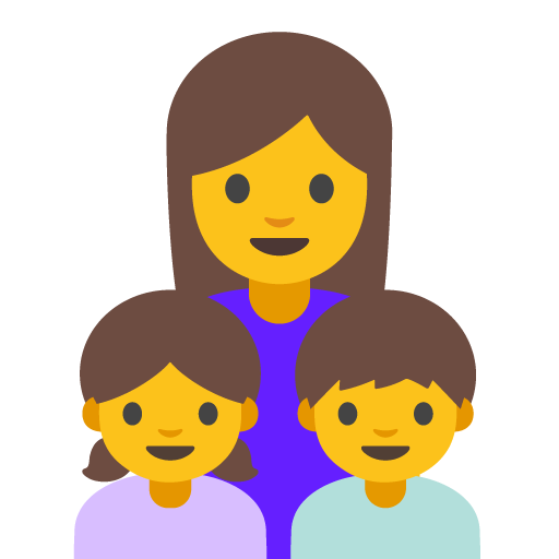 Family: Woman, Girl, Boy, the previous design