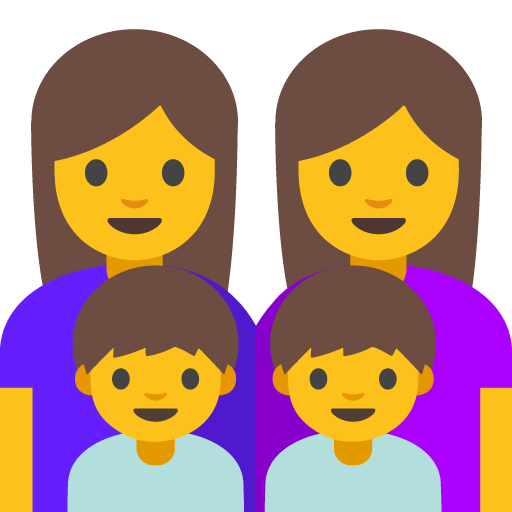 Family: Woman, Woman, Boy, Boy, the previous design