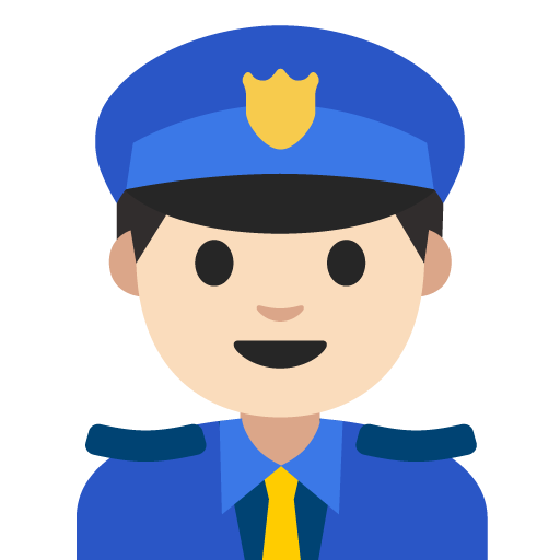 Man Police Officer: Light Skin Tone, the previous design