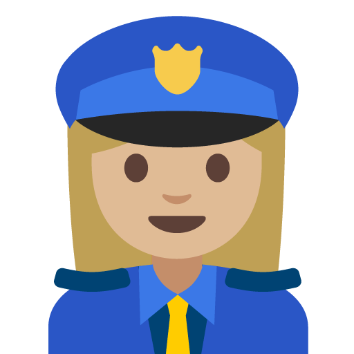Woman Police Officer: Medium-Light Skin Tone, the previous design