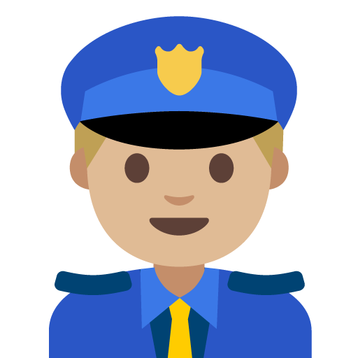 Man Police Officer: Medium-Light Skin Tone, the previous design