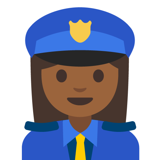 Woman Police Officer: Medium-Dark Skin Tone, the previous design