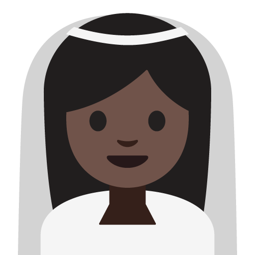 Person with Veil: Dark Skin Tone, the previous design