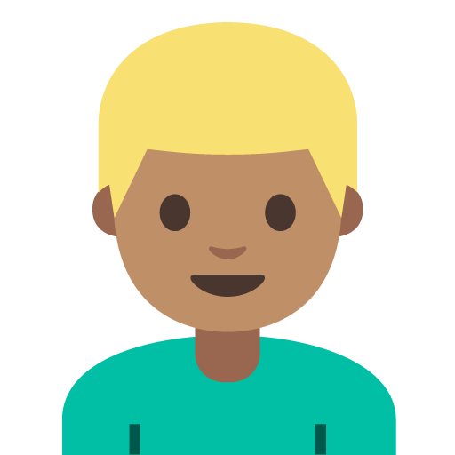 Man: Medium Skin Tone, Blond Hair, the design in this release