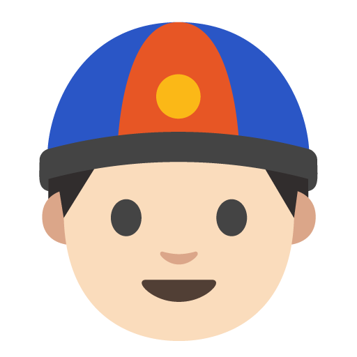 Person with Skullcap: Light Skin Tone, the previous design