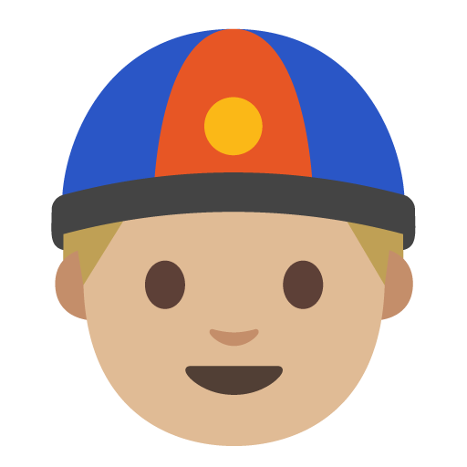 Person with Skullcap: Medium-Light Skin Tone, the previous design