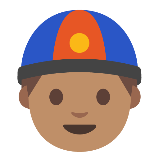 Person with Skullcap: Medium Skin Tone, the previous design